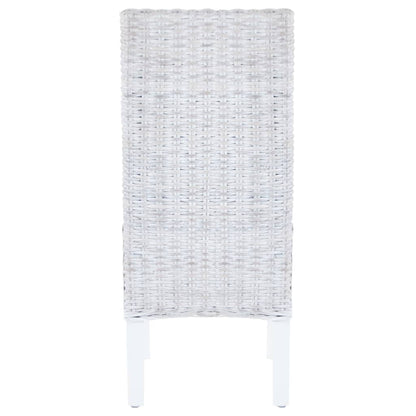 Sedie da Pranzo 6 pz Marrone Chiaro in Rattan Kubu e Mango | homemem39