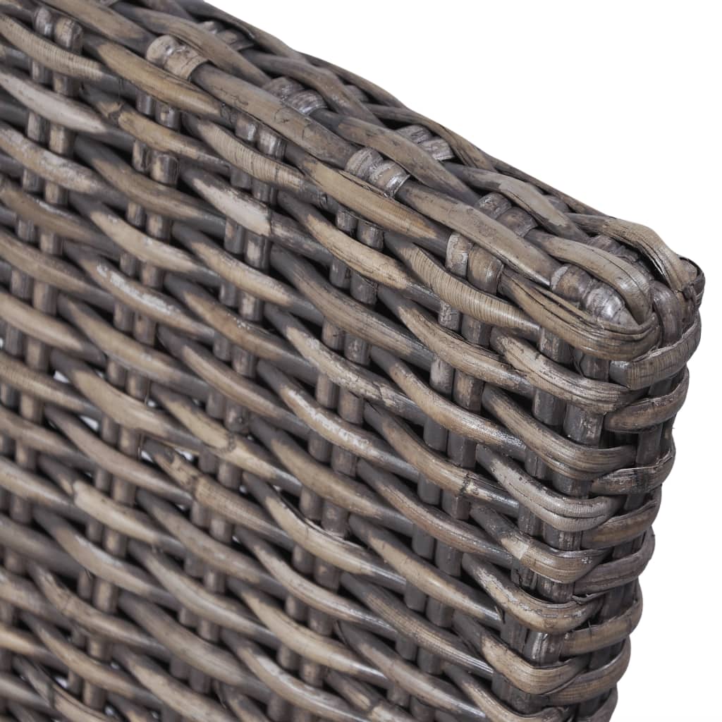 Sedie da Pranzo 4 pz Marroni in Rattan Kubu e Legno di Mango | homemem39