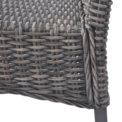 Sedie da Pranzo 4 pz Marroni in Rattan Kubu e Legno di Mango | homemem39