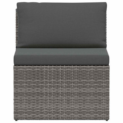Set Divani da Giardino 4 pz con Cuscini in Polyrattan Grigio | homemem39