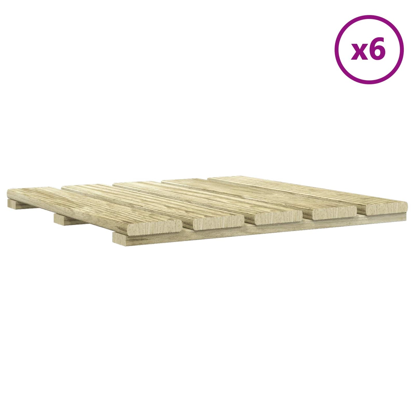 Piastrella per Decking 6 pcs Verde 50 x 50 cm | homemem39