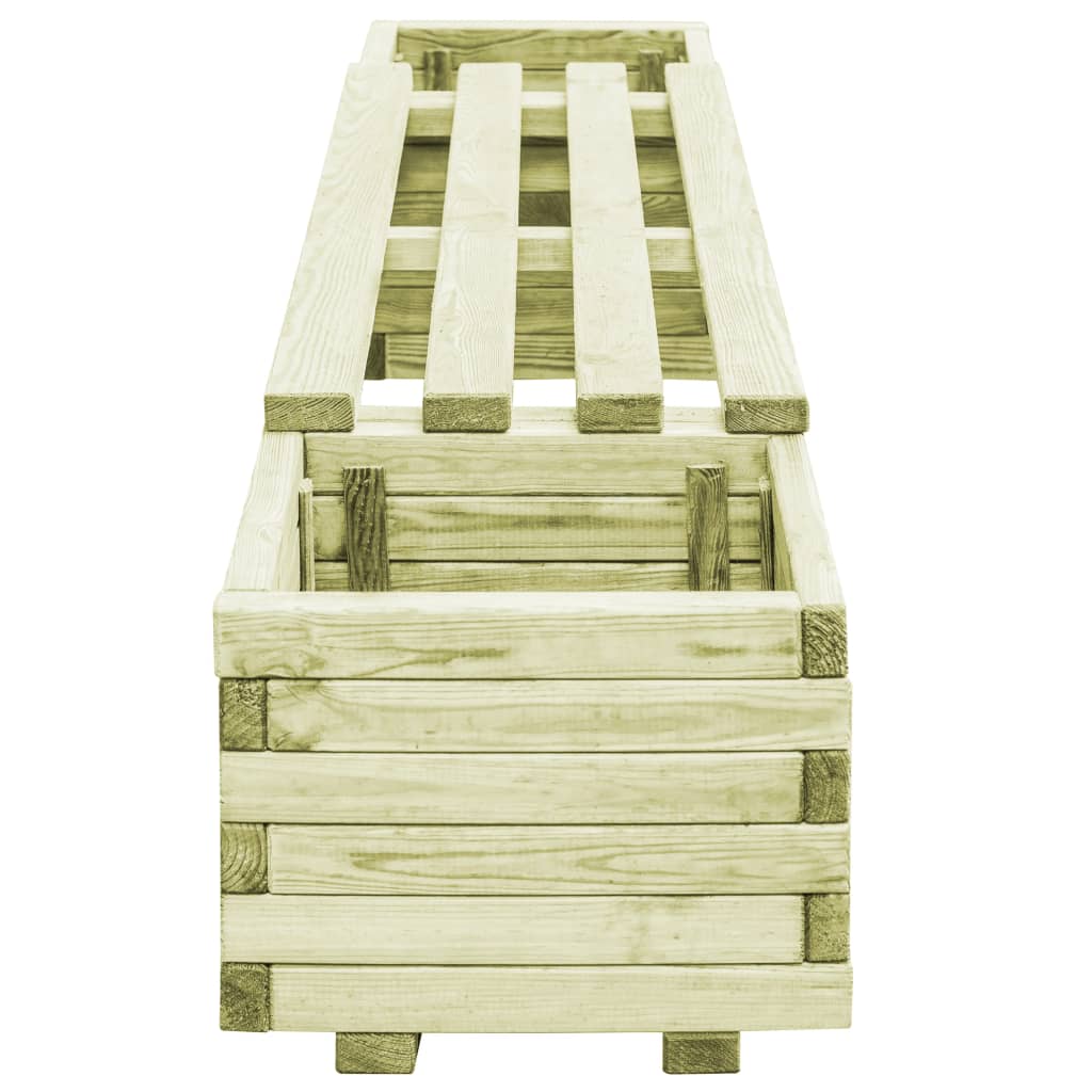 Fioriera da Giardino con Panca in Legno di Pino Impregnato - homemem39