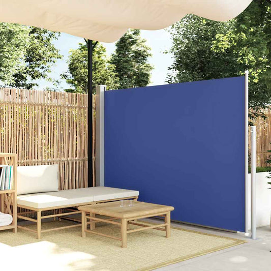 Tenda da Sole Laterale Retrattile 160 x 500 cm Blu - homemem39
