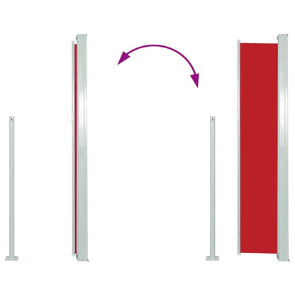 Tenda da Sole Laterale Retrattile 160 x 500 cm Rossa - homemem39