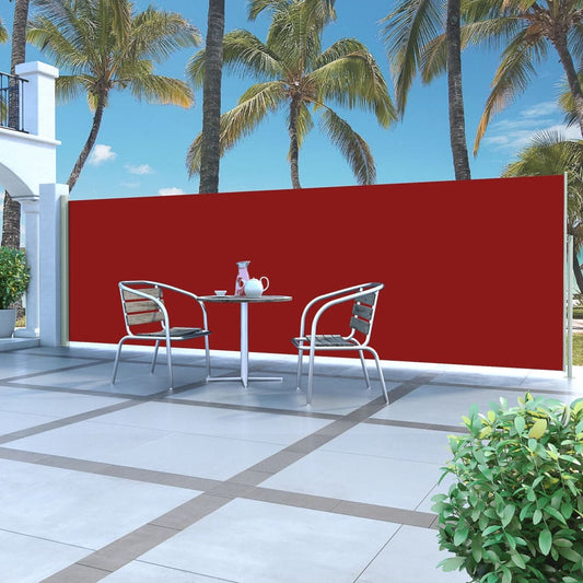 Tenda da Sole Laterale Retrattile 160 x 500 cm Rossa - homemem39