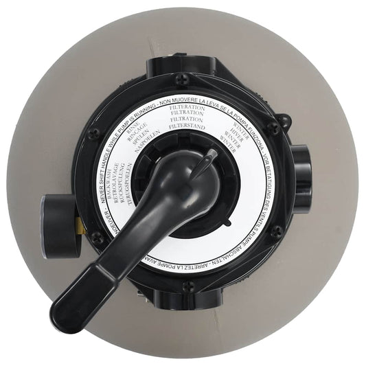 Filtro a Sabbia per Piscine Valvola a 4 Posizioni Grigio 350 mm - homemem39