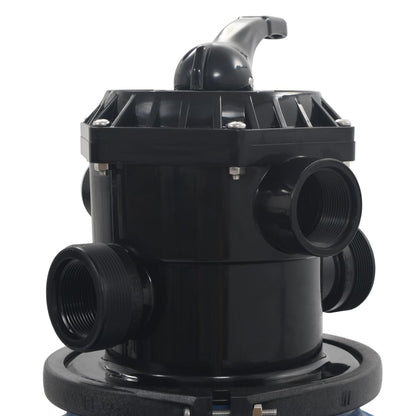 Filtro a Sabbia per Piscine Valvola a 6 Posizioni Blu 560 mm - homemem39