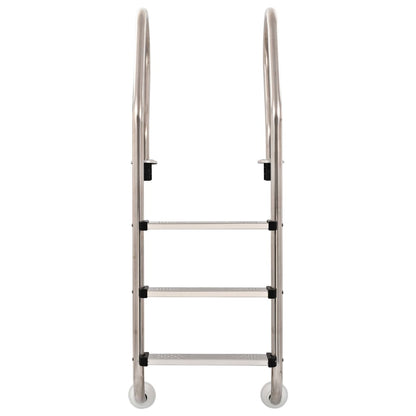 Scaletta per Piscina 3 Gradini in Acciaio Inox 304 120 cm - homemem39