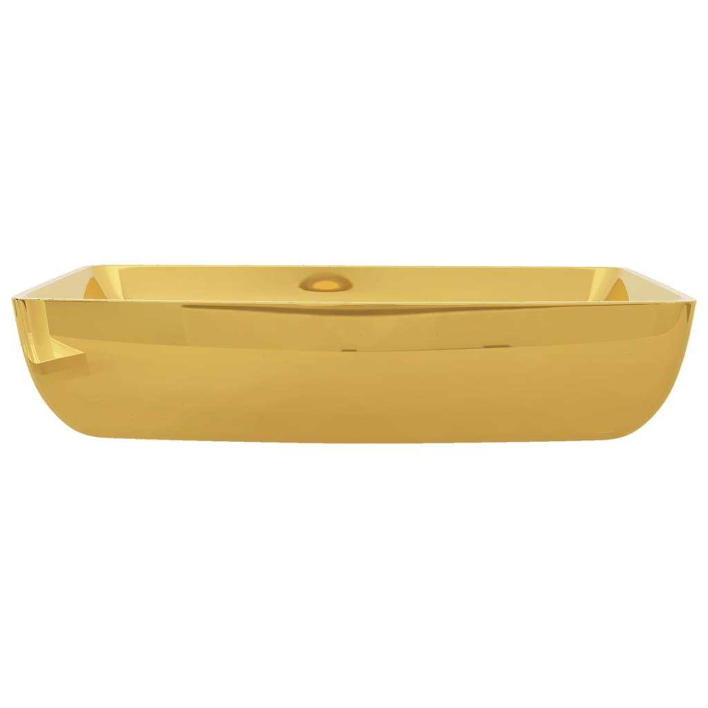 Lavandino 71x38x13,5 cm in Ceramica Oro - homemem39