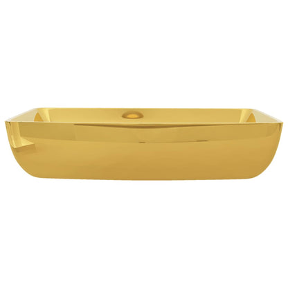 Lavandino 71x38x13,5 cm in Ceramica Oro - homemem39