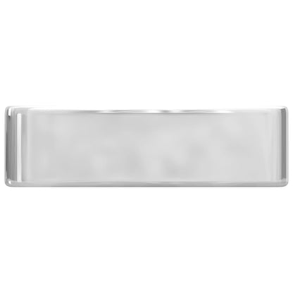 Lavandino con Foro per Rubinetto 48x37x13,5 cm Ceramica Argento - homemem39