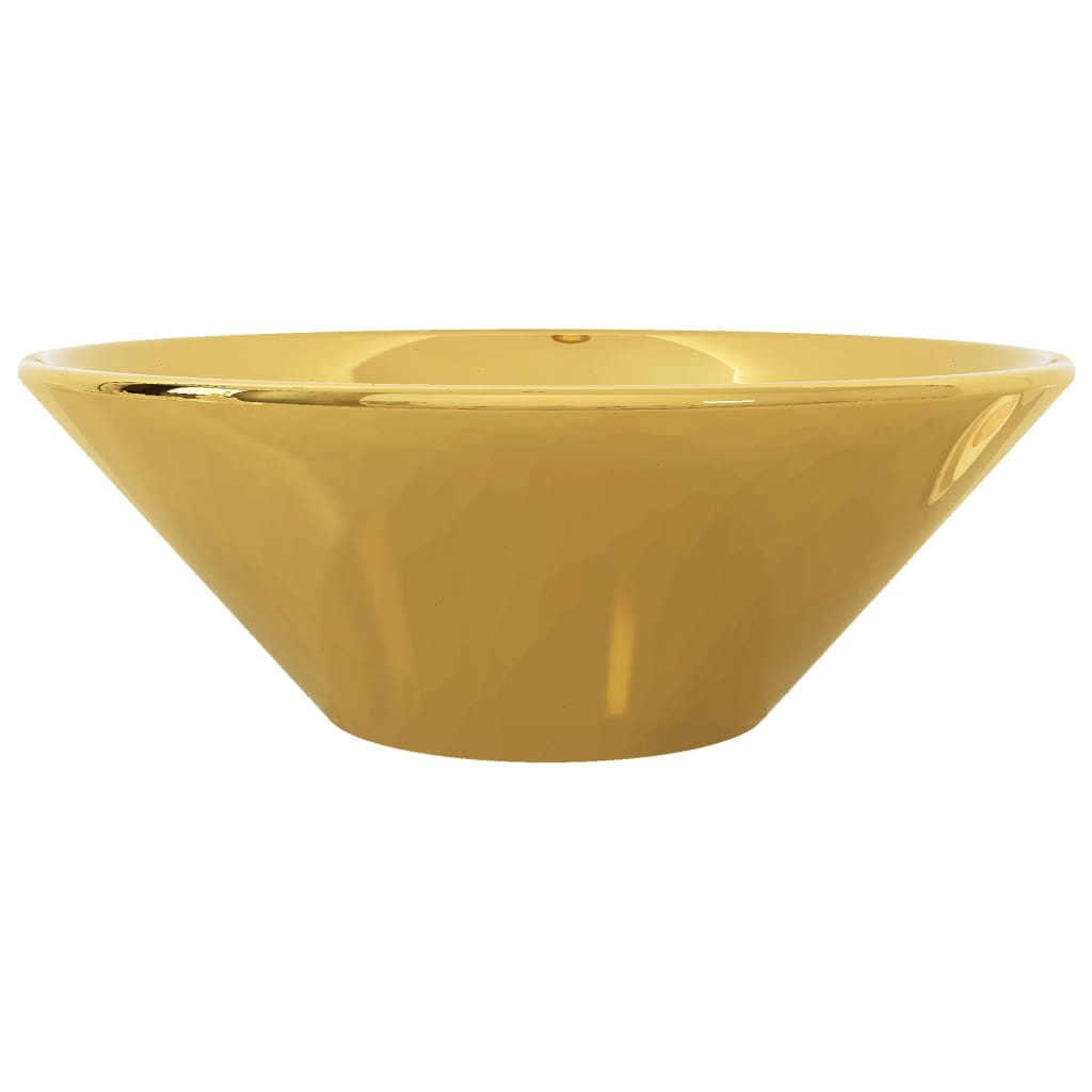 Lavandino 42x14 cm in Ceramica Oro - homemem39