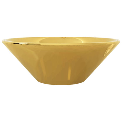 Lavandino 42x14 cm in Ceramica Oro - homemem39