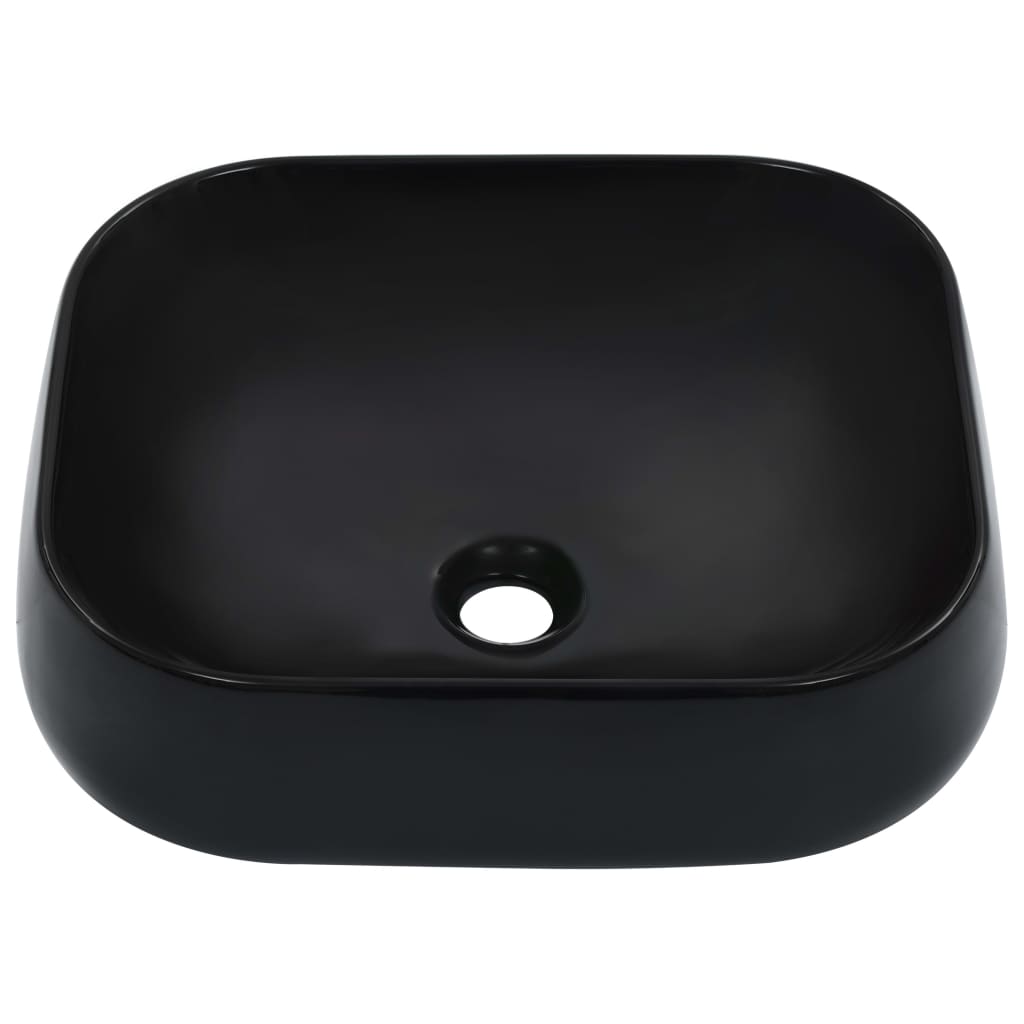 Lavandino 44,5x39,5x14,5 cm in Ceramica Nero - homemem39