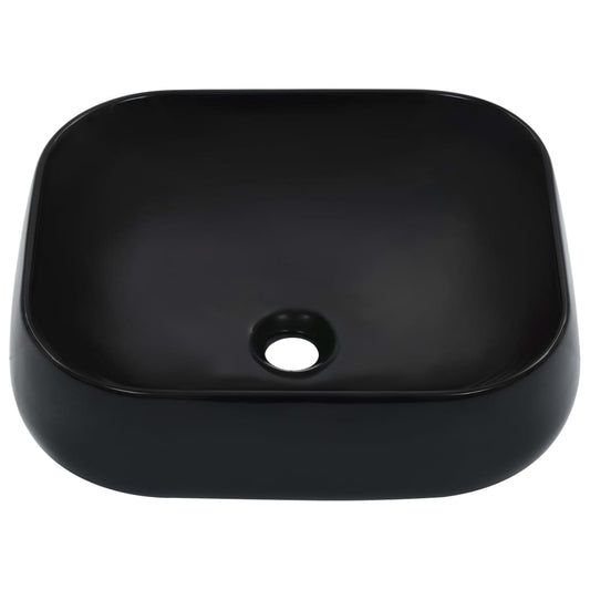 Lavandino 44,5x39,5x14,5 cm in Ceramica Nero - homemem39