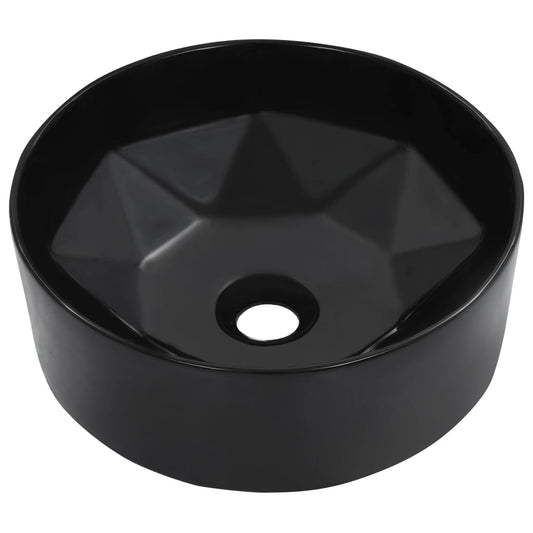 Lavandino 36x14 cm in Ceramica Nero | homemem39