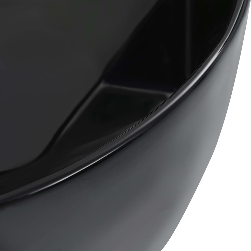 Lavandino 36x14 cm in Ceramica Nero | homemem39