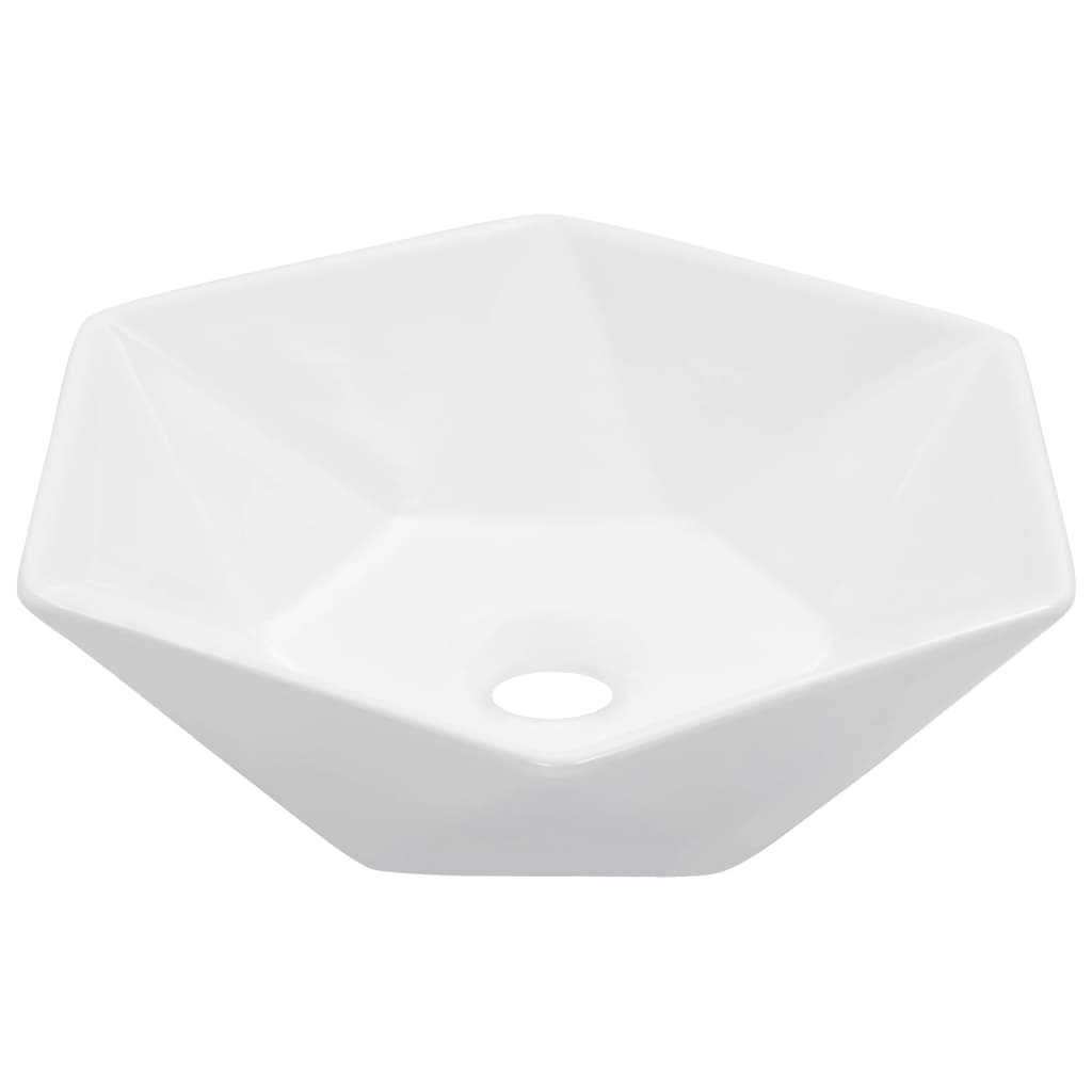 Lavandino 41x36,5x12 cm in Ceramica Bianco - homemem39