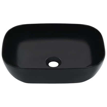 Lavandino 45,5x32x13 cm in Ceramica Nero - homemem39