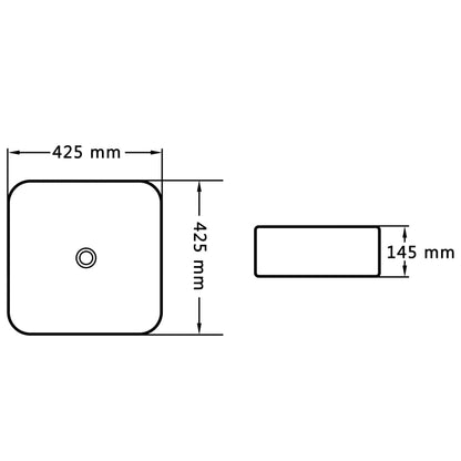 Lavandino 42,5x42,5x14,5 cm in Ceramica Bianco | homemem39