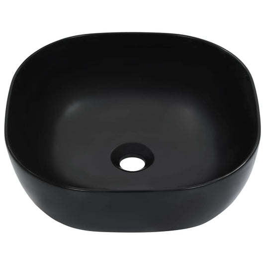 Lavandino 42,5x42,5x14,5 cm in Ceramica Nero - homemem39