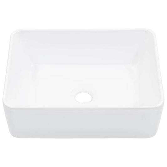 Lavandino 40x30x13 cm in Ceramica Bianco - homemem39