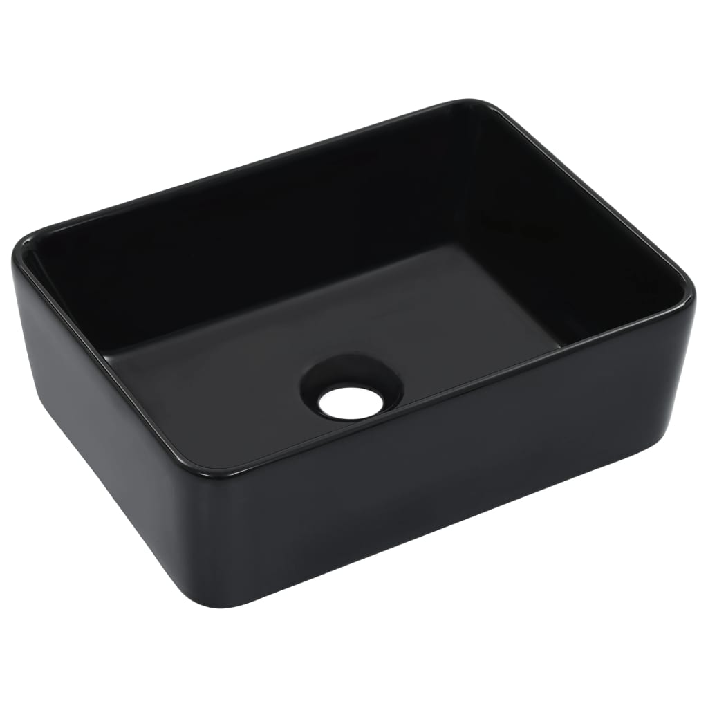 Lavandino 40x30x13 cm in Ceramica Nero - homemem39