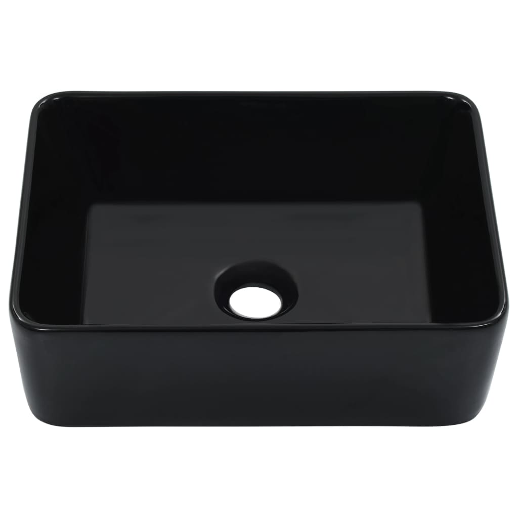 Lavandino 40x30x13 cm in Ceramica Nero - homemem39