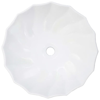 Lavandino 46x17 cm in Ceramica Bianco | homemem39