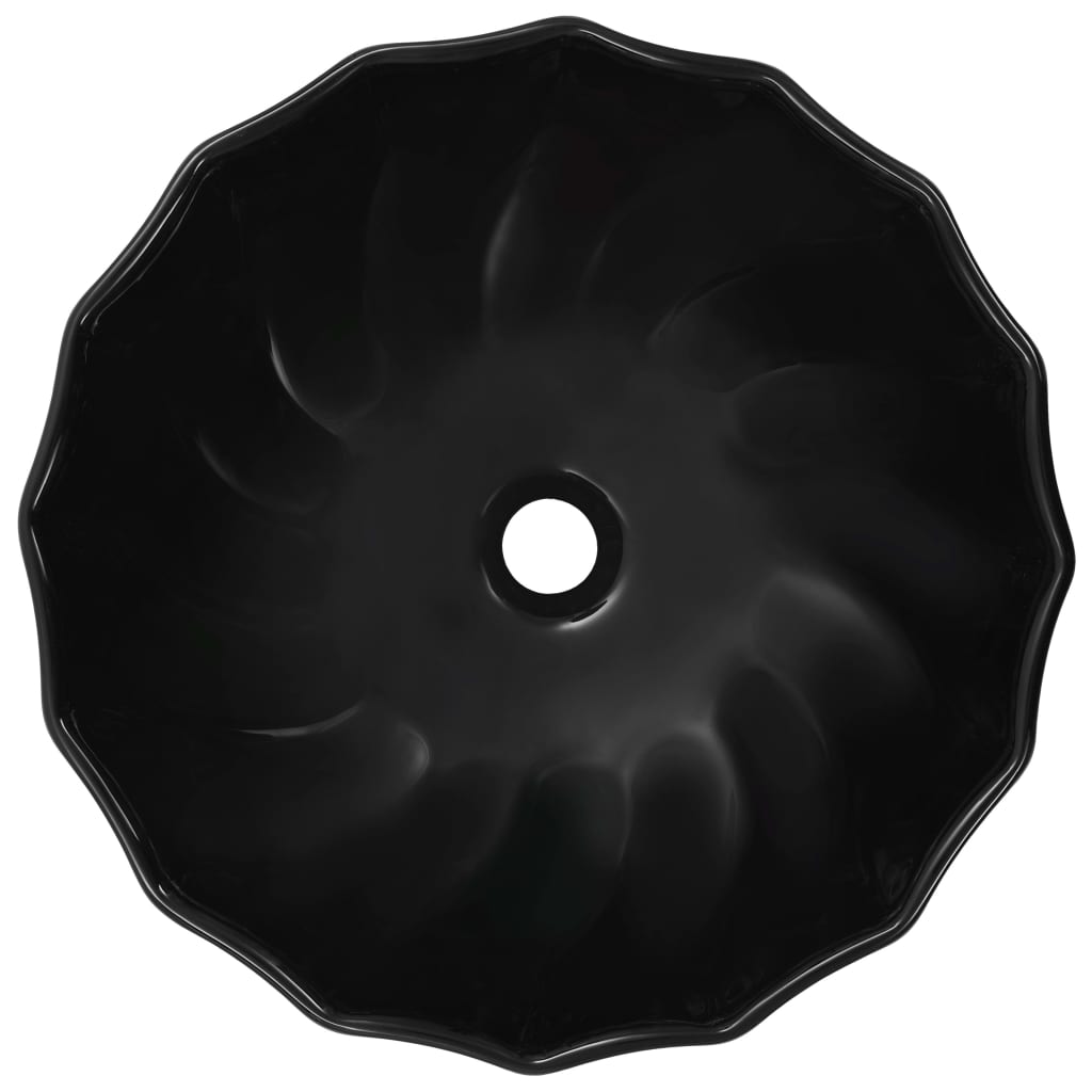 Lavandino 46x17 cm in Ceramica Nero - homemem39