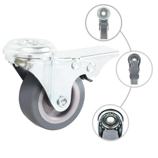 Ruote Girevoli con Foro per Bulloni 4 pz 50 mm - homemem39