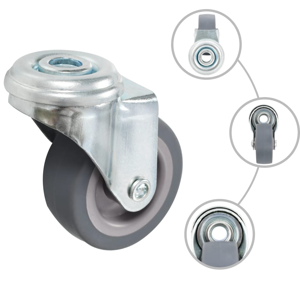 Ruote Girevoli con Foro per Bulloni 4 pz 50 mm - homemem39