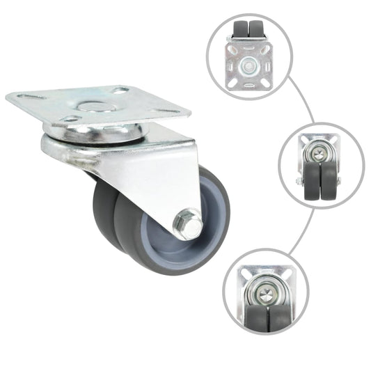 Ruote Girevoli Gemellate 4 pz 50 mm - homemem39