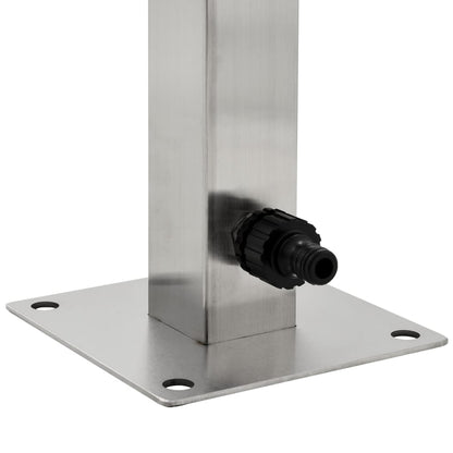 Fontanella a Colonna in Acciaio Inossidabile Quadrata 65 cm - homemem39