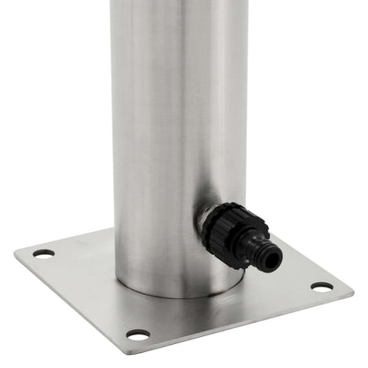 Fontanella a Colonna in Acciaio Inossidabile Rotonda 95 cm - homemem39