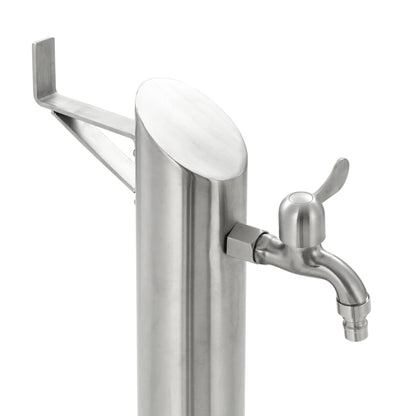 Fontanella a Colonna in Acciaio Inossidabile Rotonda 95 cm - homemem39