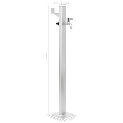Fontanella a Colonna da Giardino in Allumino 95 cm