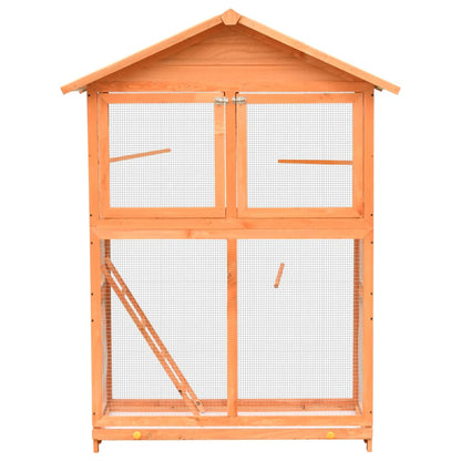 Gabbia per Uccelli in Legno di Pino e Abete 125,5x59,5x164 cm | homemem39