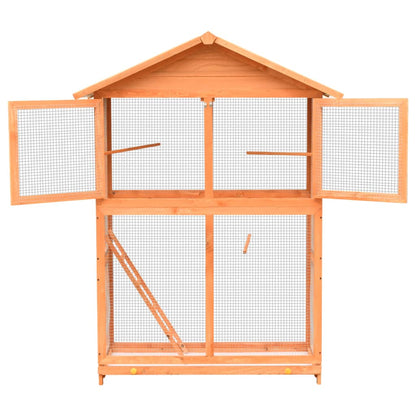 Gabbia per Uccelli in Legno di Pino e Abete 125,5x59,5x164 cm | homemem39