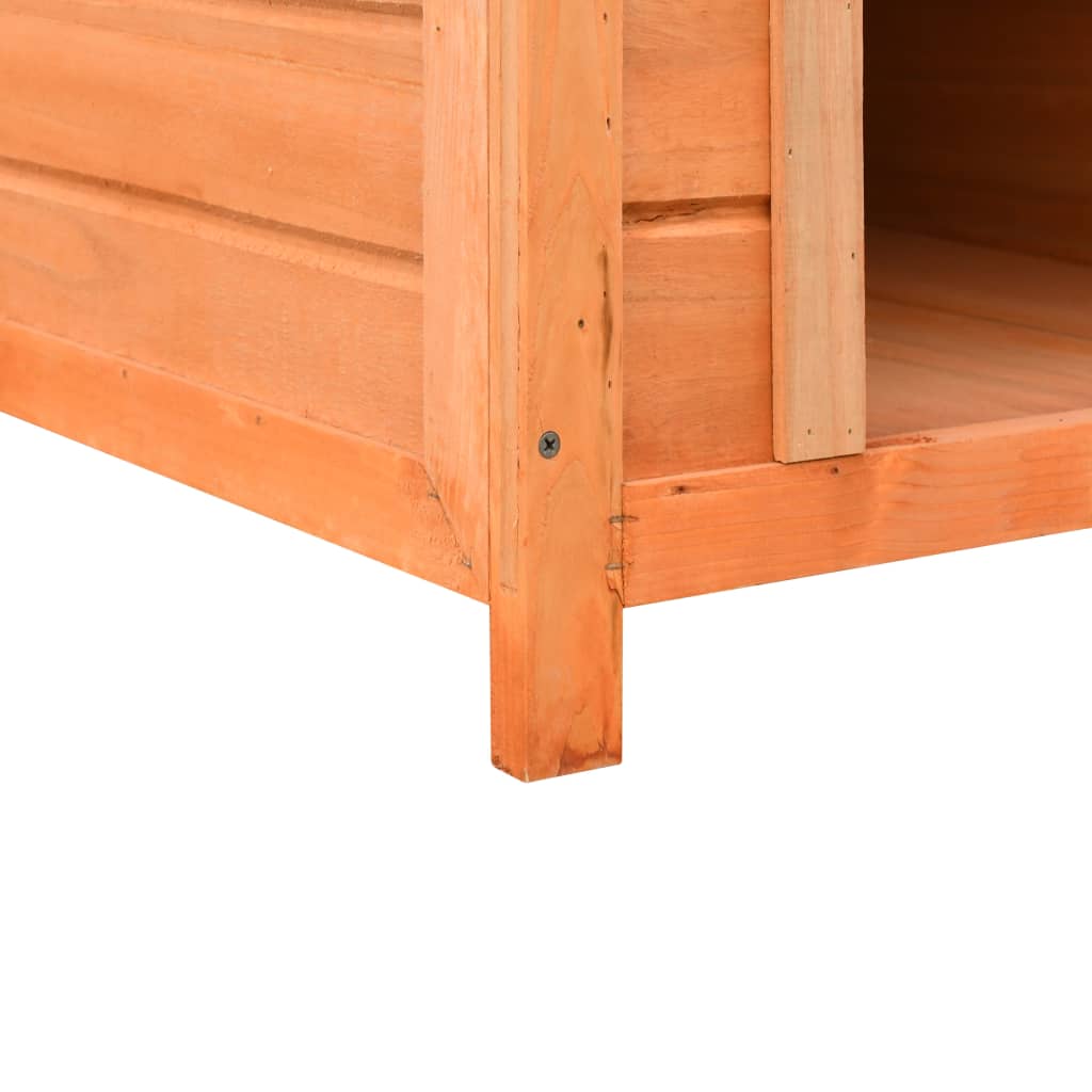 Cuccia per Cani in Legno Massello di Pino e Abete 72x85x82 cm - homemem39