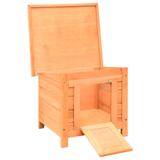 Cuccia per Gatti in Legno di Pino e Abete 50x46x43,5 cm - homemem39