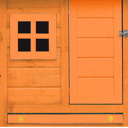 Gabbia per Polli in Legno Massello di Pino e Abete 170x81x110cm - homemem39