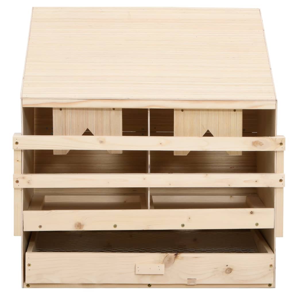 Casetta Cova per Galline 2 Scomparti 63x40x65 cm Legno di Pino - homemem39