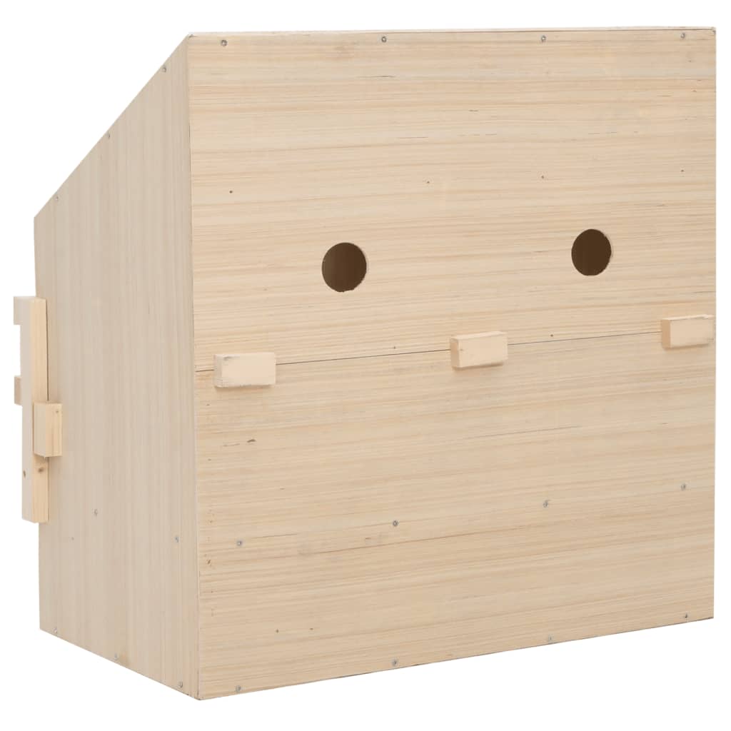 Casetta Cova per Galline 2 Scomparti 63x40x65 cm Legno di Pino - homemem39
