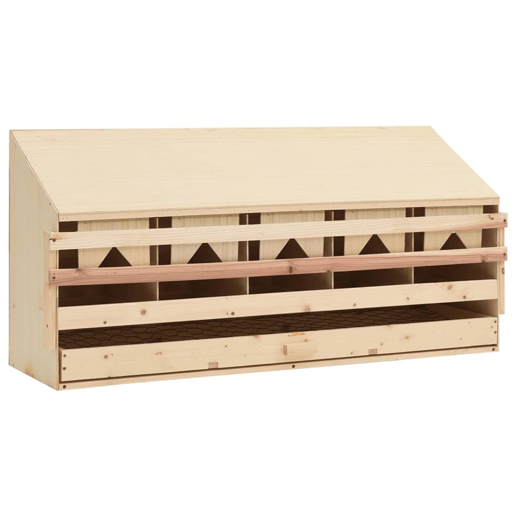 Casetta Cova per Galline 5 Scomparti 117x33x54 cm Legno di Pino - homemem39