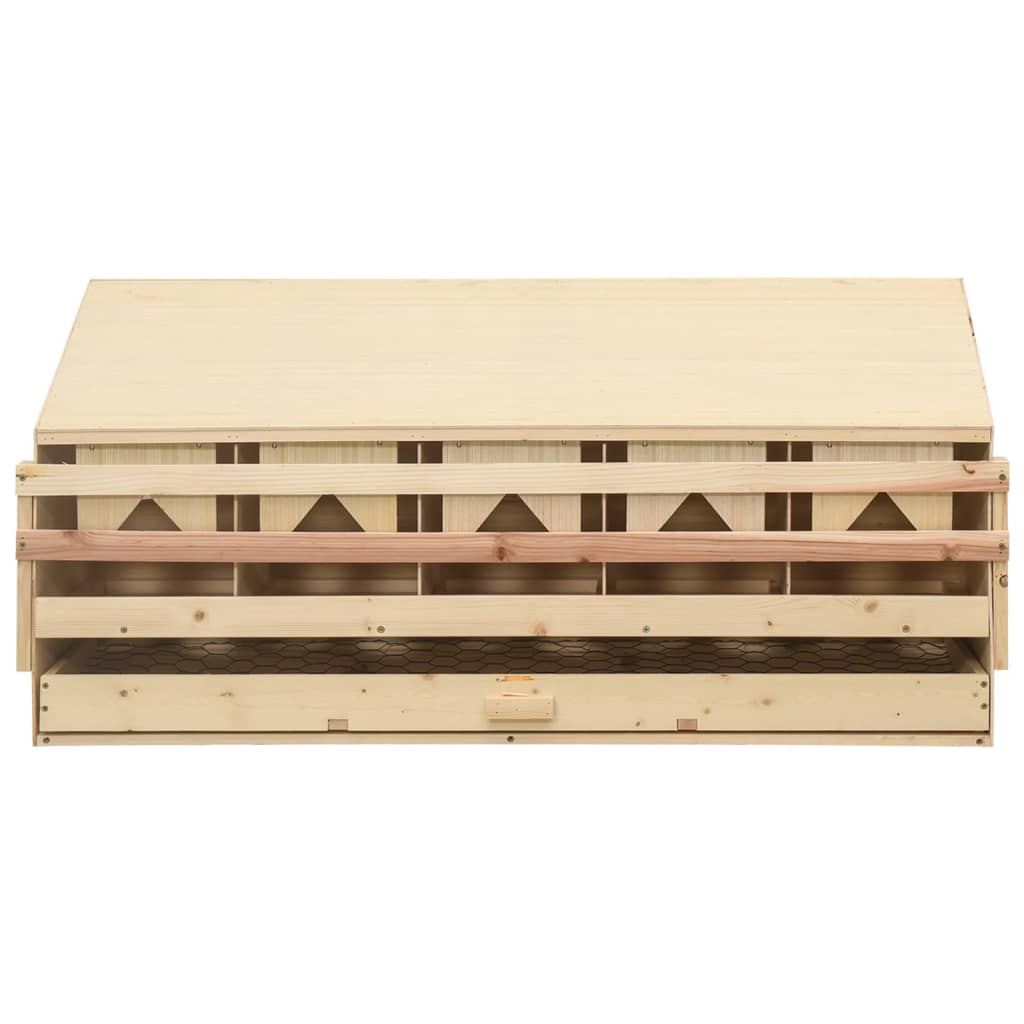 Casetta Cova per Galline 5 Scomparti 117x33x54 cm Legno di Pino - homemem39