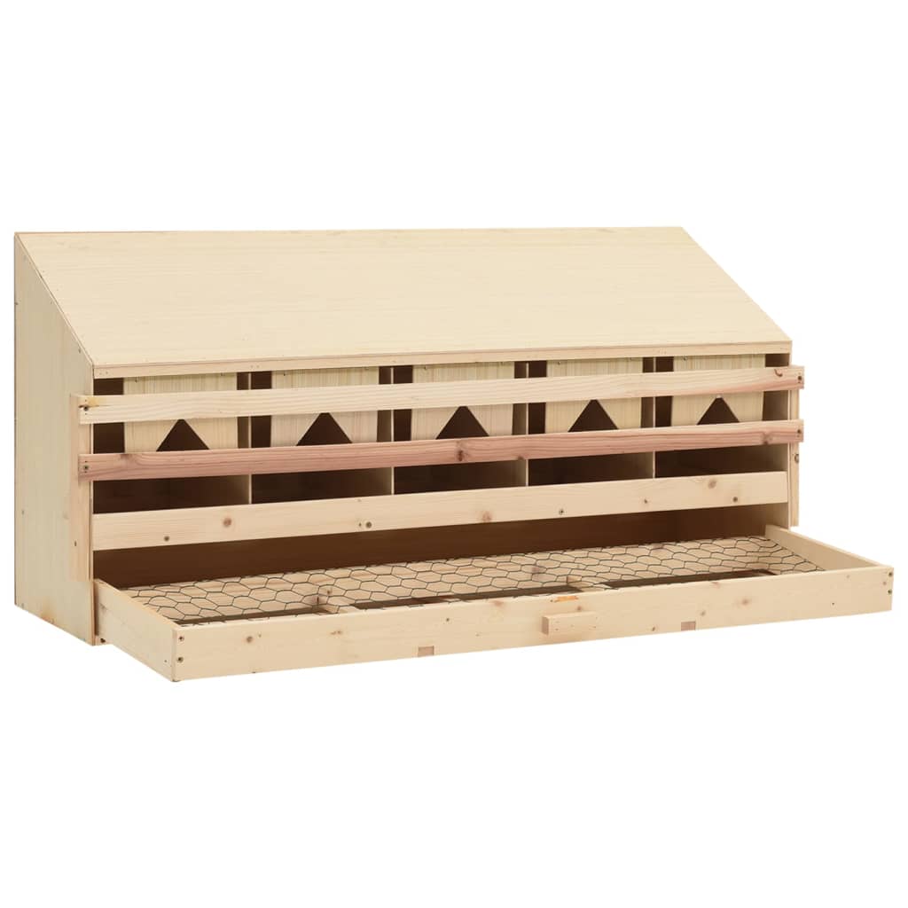 Casetta Cova per Galline 5 Scomparti 117x33x54 cm Legno di Pino - homemem39