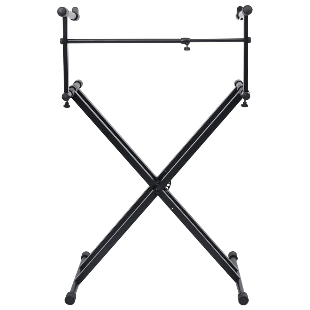 Supporto per Tastiera Musicale a Doppia Staffa a X Nero | homemem39
