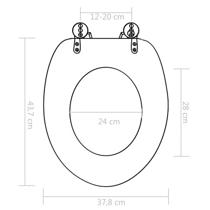 Tavoletta WC Coperchio Chiusura Morbida MDF Design a Conchiglie - homemem39