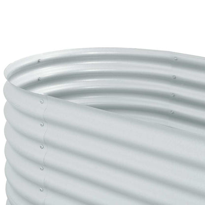 Letto Rialzato Giardino 320x80x81 cm in Acciaio Zincato Argento | homemem39